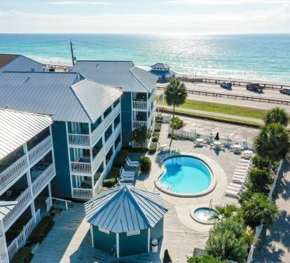 This idyllic Summer Breeze condo complex directly across the street from the Gulf of Mexico. The warm breezes from the nearby ocean add to the natural beauty and serenity of this wonderful place. 