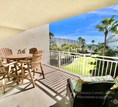 Patio overlooking resort