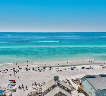 Great balcony views! Soft white sand, emerald water...
