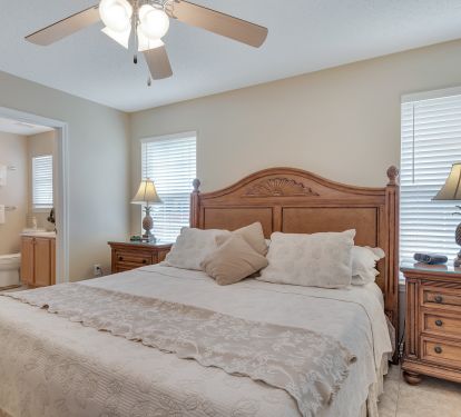 Master suite has king bed