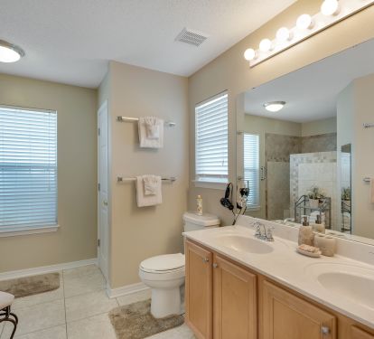 attached master bath