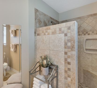master bath has large walk in shower