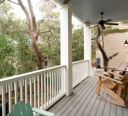 First Floor Porch and Backyard