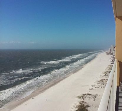 View looking down toward The Hangout and Pink Pony from the private 48th balcony.