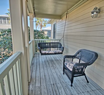 2nd floor porch swing for reading or enjoying a glass of wine or am coffee