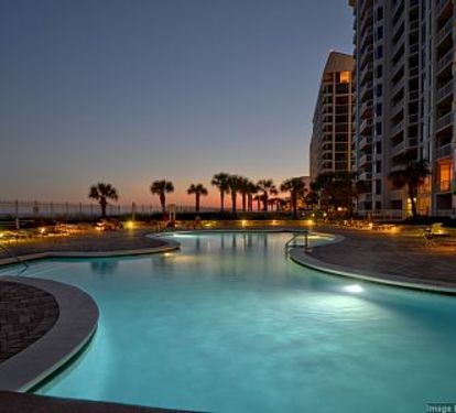 Night Time View of Pool