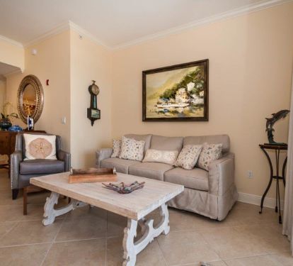 living room with queen sleeper sofa