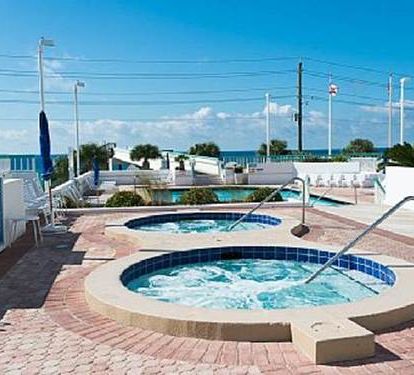 Two Hot Tubs on Pool Deck