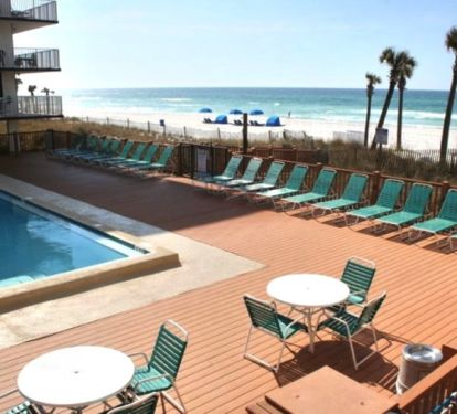 The pool next to the Windward building.  One of the many pools at Edgewater Beach Resort