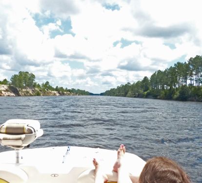 Headed up to the inland waterway to White City and Lake Wimico