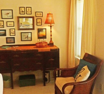 Living area photo wall