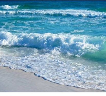 Beautiful White Pristine Sand and the Beautiful  Waters of the Gulf of Mexico