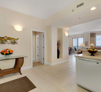 Another view of the beautifully decorated space from the kitchen area