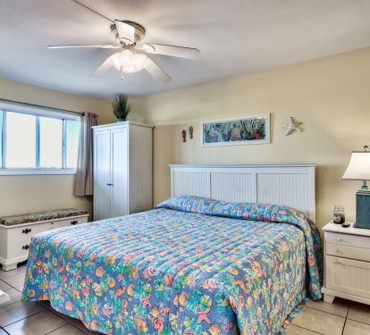 Master bedroom with King Bed and Private Bath