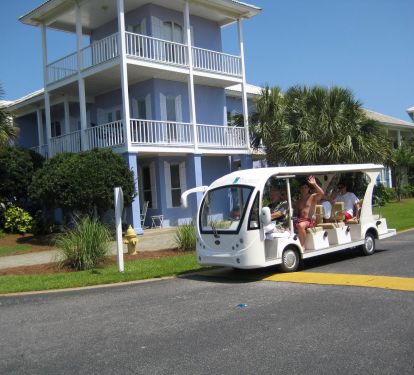 Free Beach Shuttle that operates seasonally
