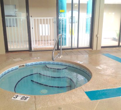 Hot tub in indoor pool area