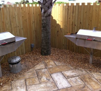Grilling Area-two large charcoal grills