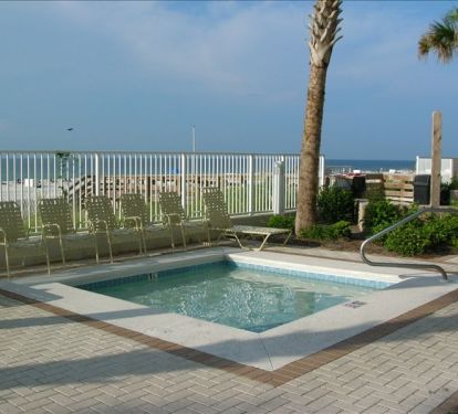 Kiddie Pool next to large oceanfront pool