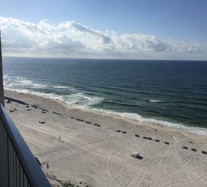 Balcony view looking east