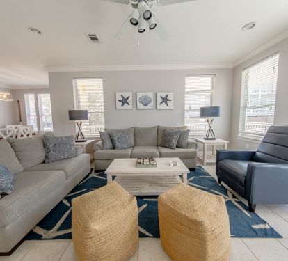 Open living room- Gas fireplace