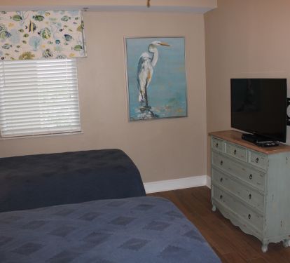 The Twin Bedroom includes a 40 inch TV and a Blu-Ray player