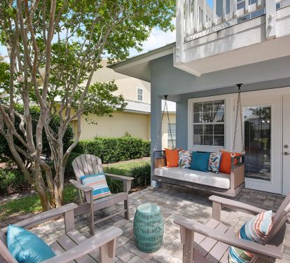 Relax and visit with family and friends on the spacious patio.