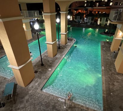 Swim under the condo!