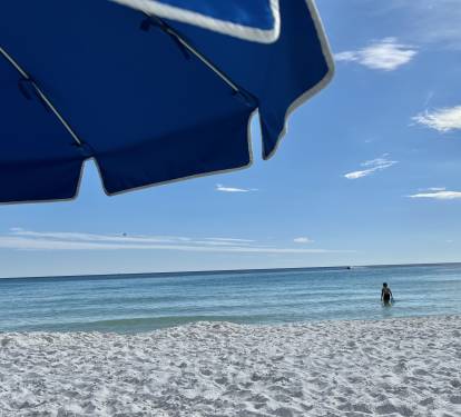 Complimentary Beach Chairs and Umbrella (1 set)