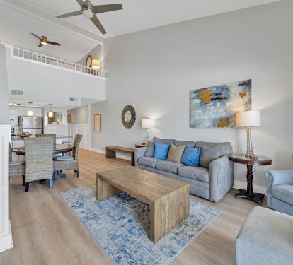 Living room and dining area