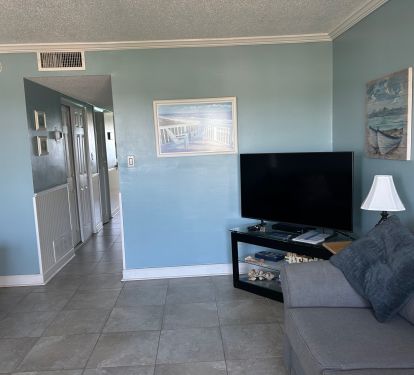 Livingroom with large smart TV