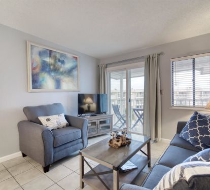Living room with smart TV