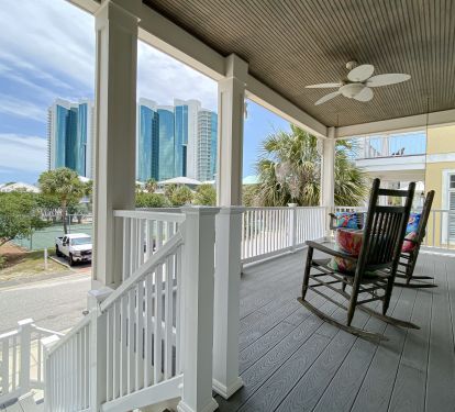 Front Porch with Rockers and Swing