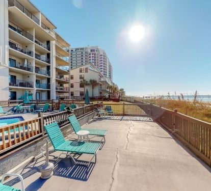 Great seating inside and outside of the pool area.