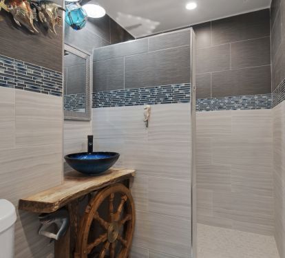 Second full bathroom with custom features 