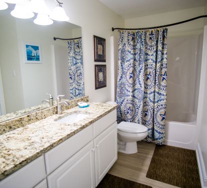 Guest Bathroom with Granite countertops - Tub/Shower combo