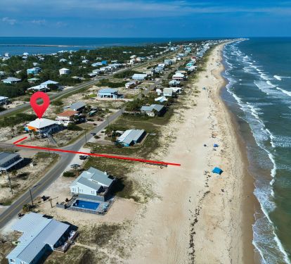 Aerial View showing bath to beach and boardwalk