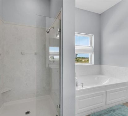 Relax in your tub with water views