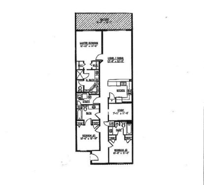 Floor plan for Unit 312