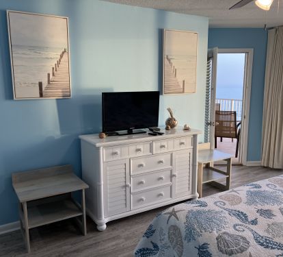TV in Master and luggage stands