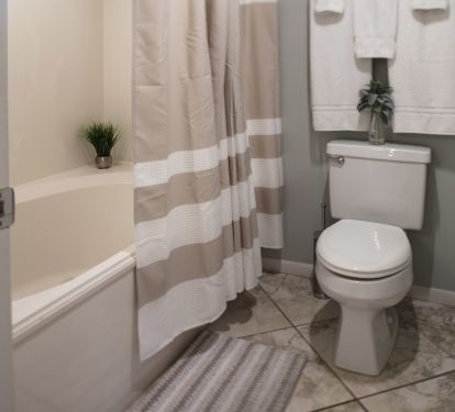 Large tub with shower