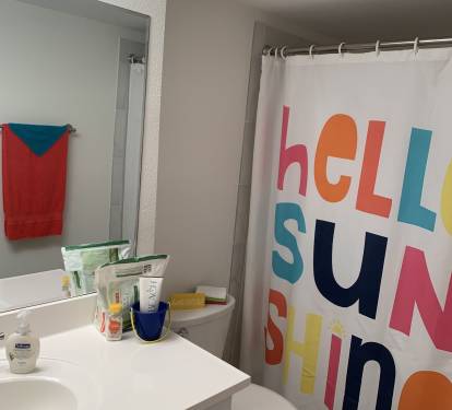 Master bathroom with shower