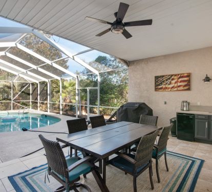 Outdoor lounge area