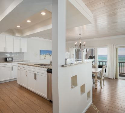 Enjoy the view from the kitchen and dining area