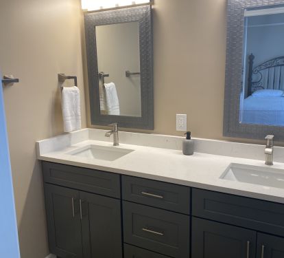 3rd Bathroom - Ensuite 3rd bedroom - Double Vanity and Shower