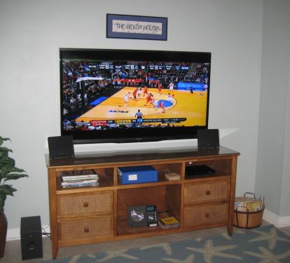 Living Room has 60 Inch LED TV, Blue Ray Player, DVDs, Books, CDs and  Games