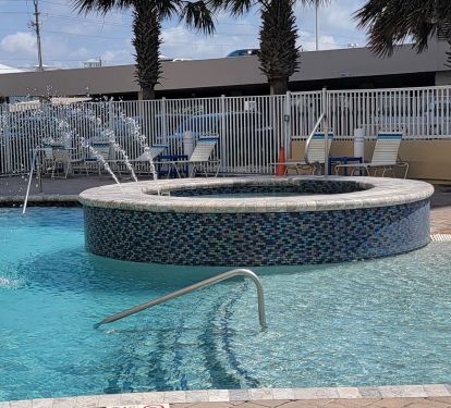 ZERO entry easy access to our pool