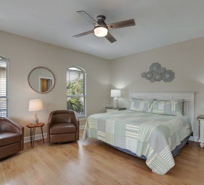 2nd Floor King Master Suite with Bathroom, Private porch and walk-in closet