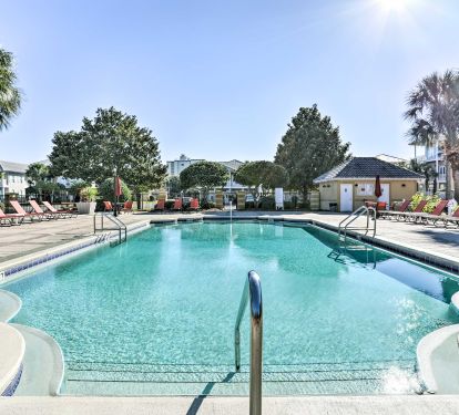 Go for a swim in the neighborhood's central large heated pool...