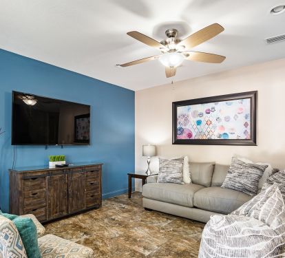 Large flat screen smart TV
