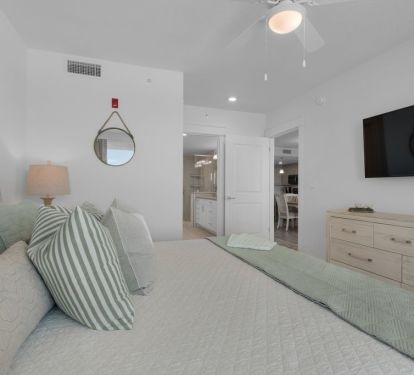 Bedroom with tv